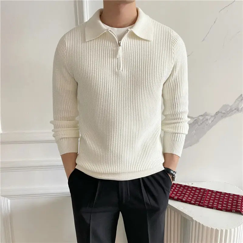 Sage Half-Zip Knit Sweater — photo 3
