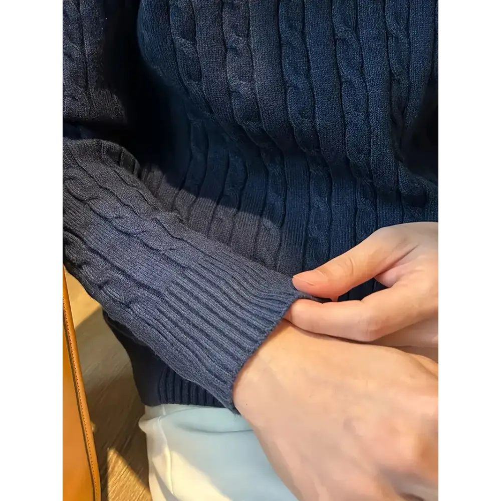 Sage Cable Knit Sweater — photo 5