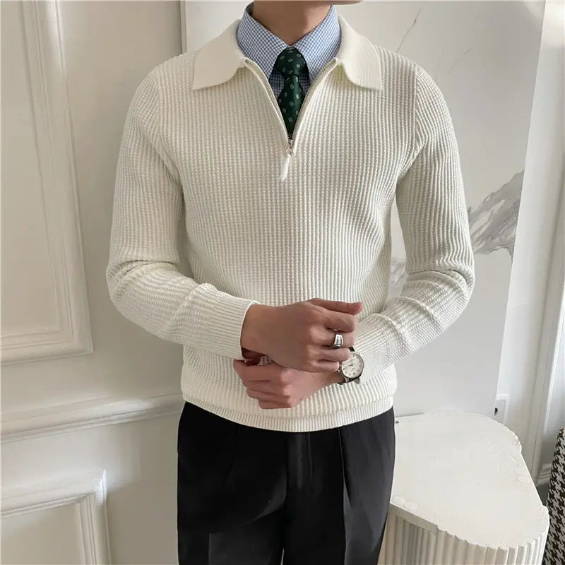 Sage Half-Zip Knit Sweater — photo 5