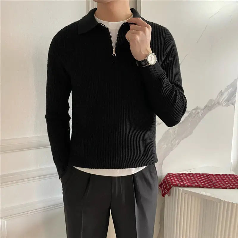 Sage Half-Zip Knit Sweater — photo 9