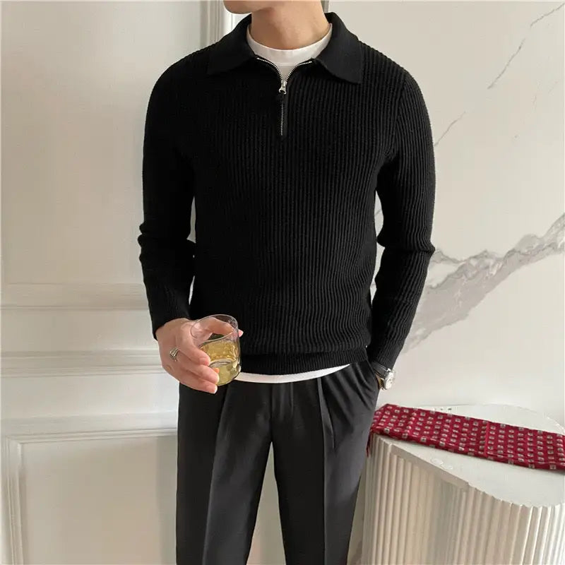 Sage Half-Zip Knit Sweater — photo 6