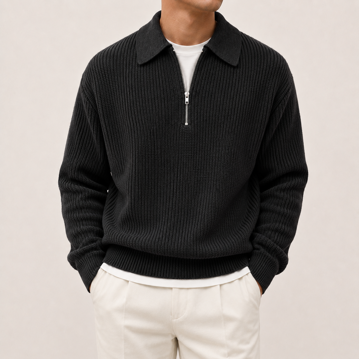Reed Zip Polo Sweater