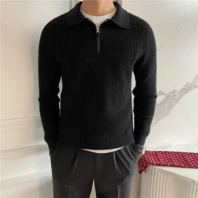 Sage Half-Zip Knit Sweater — photo 7