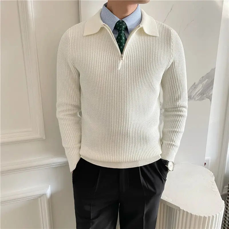 Sage Half-Zip Knit Sweater — photo 4