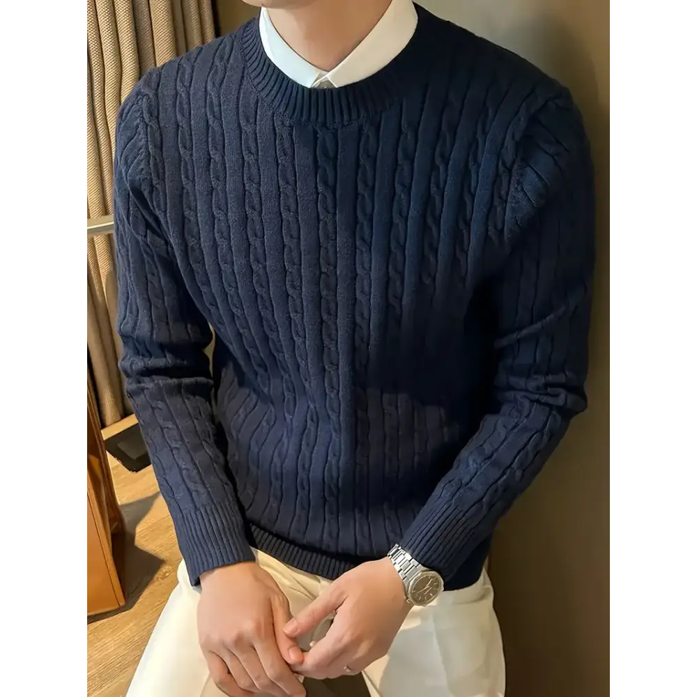 Sage Cable Knit Sweater — photo 6