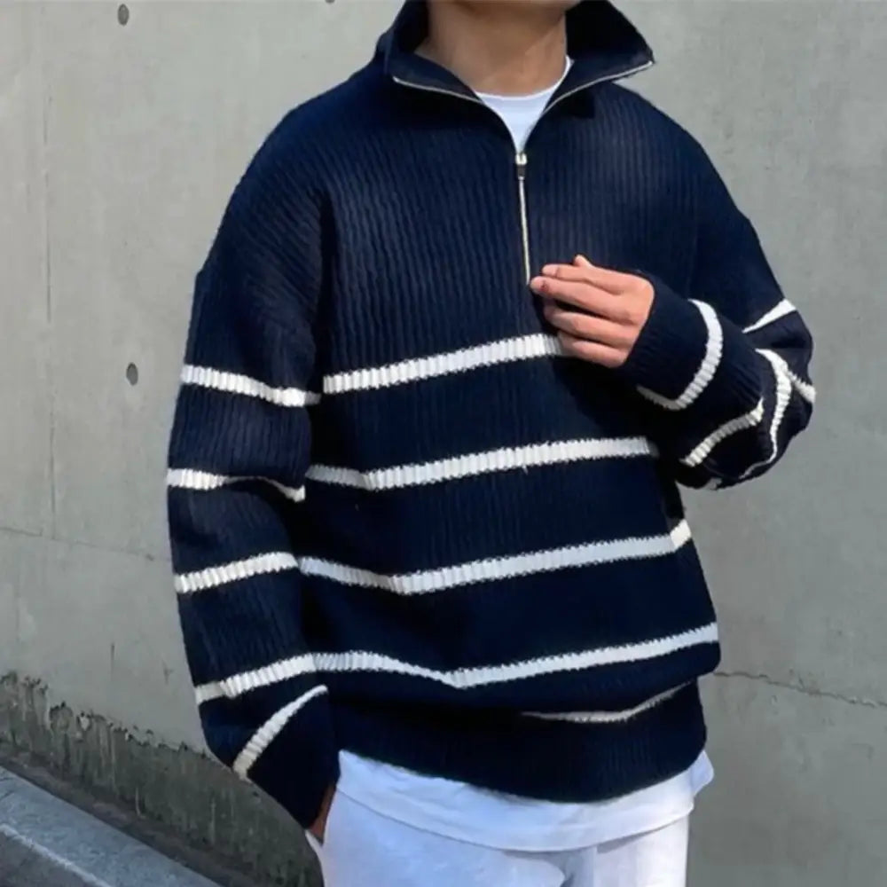 Reed Striped Half-Zip Sweater — photo 2