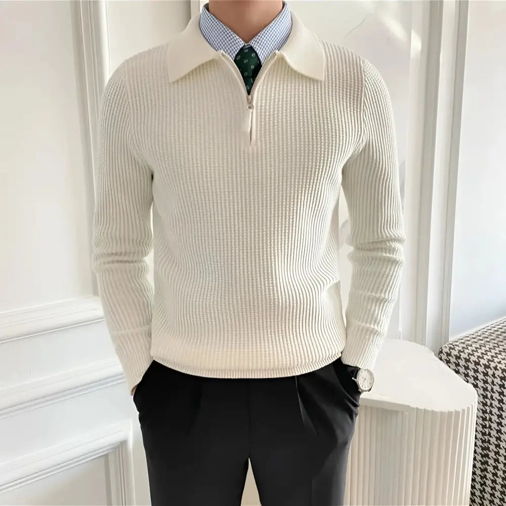 Sage Half-Zip Knit Sweater — photo 10