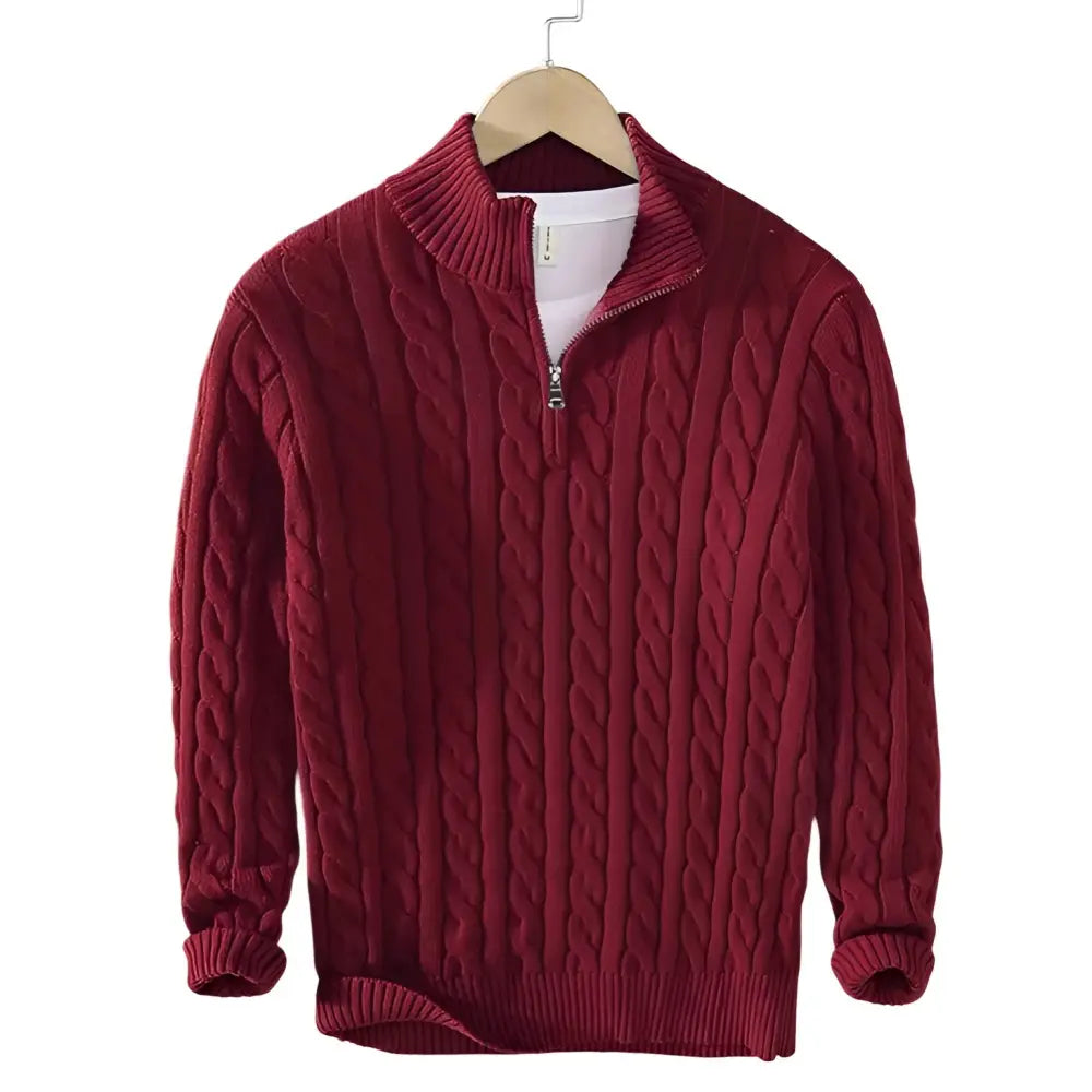 Alder Cable Half-Zip Sweater — photo 12