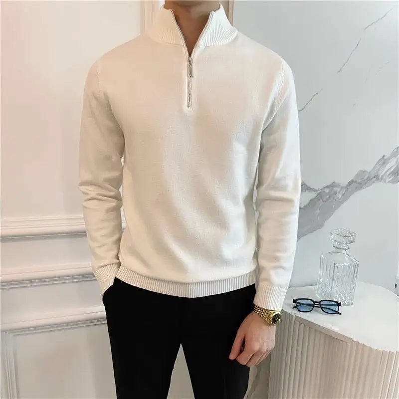 Ash Quarter-Zip Knit Sweater — photo 3