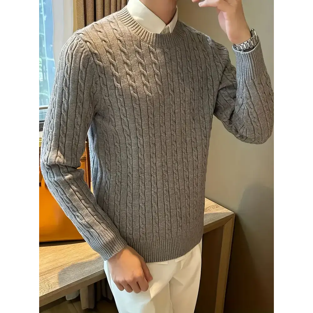 Sage Cable Knit Sweater — photo 10